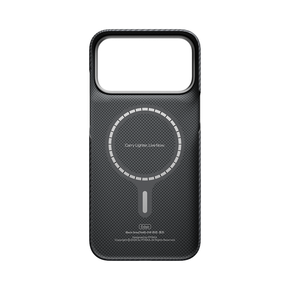 iPhone 18 Pro Max+iPhone 18 Pro,600D Black/Grey (Twill) (PitaTap™)