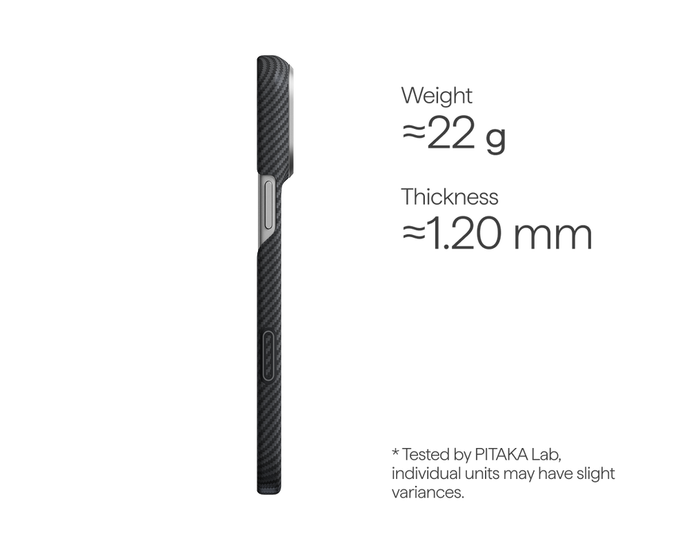 iPhone 18 Pro Max+iPhone 18 Pro,600D Black/Grey (Twill) (PitaTap™)