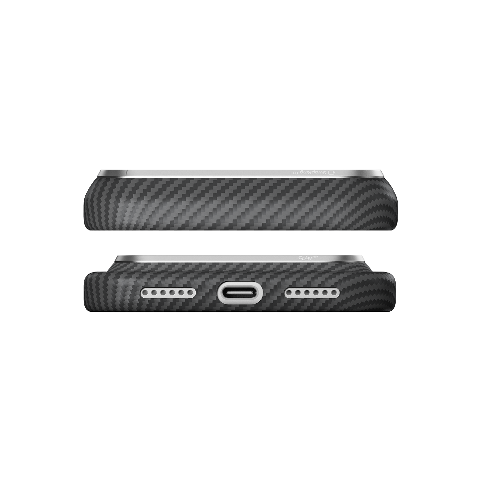 iPhone 18 Pro Max+iPhone 18 Pro,600D Black/Grey (Twill) (PitaTap™)