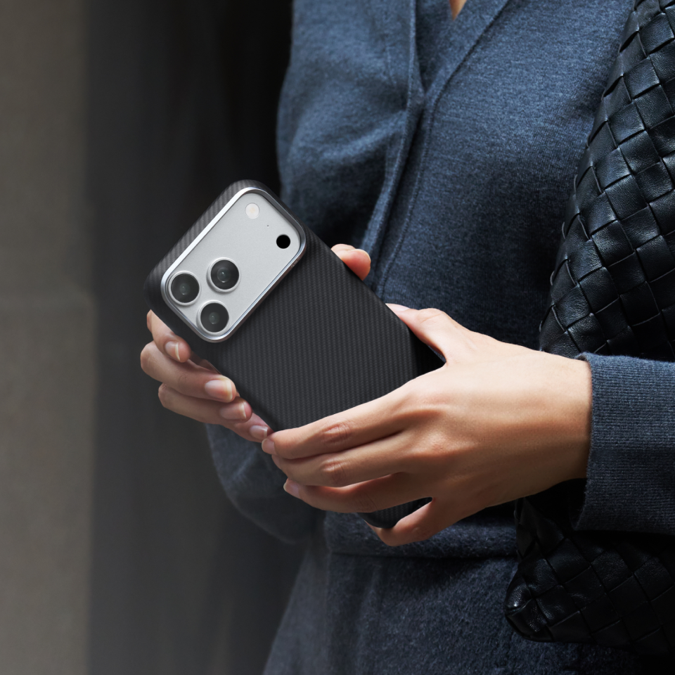 iPhone 18 Pro Max+iPhone 18 Pro,600D Black/Grey (Twill) (PitaTap™)