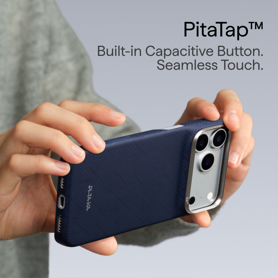 iPhone 18 Pro Max+iPhone 18 Pro,PTK Weaving - Sapphire Blue (PitaTap™)