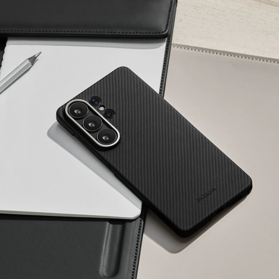 Samsung Galaxy S26 Ultra+Samsung Galaxy S26 Plus+Samsung Galaxy S26,600D Black/Grey (Twill) (Aaron Button),Edge Case