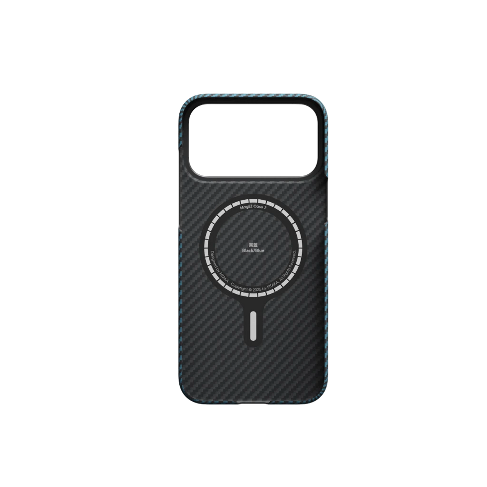 iPhone 17 Pro,Black/Blue (PitaTap™)