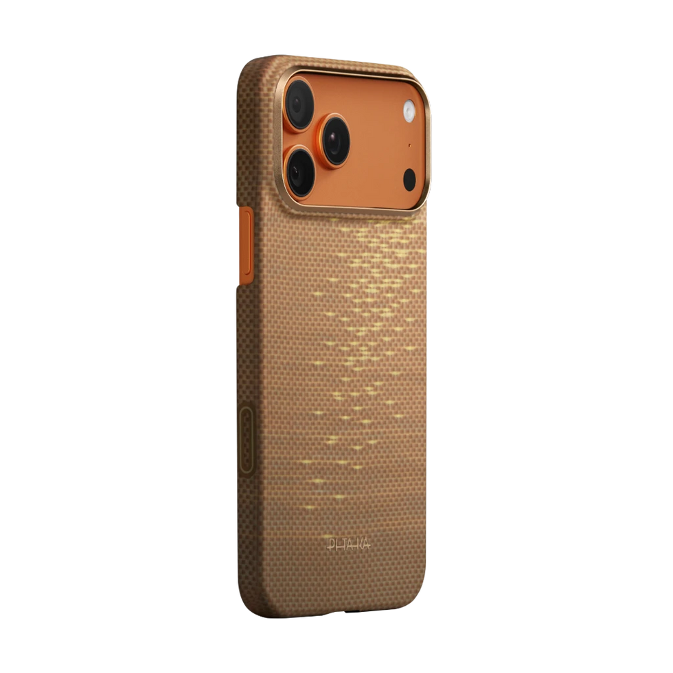 iPhone 17 Pro+iPhone 17 Pro Max,Golden Glint (PitaTap™),Ultra-Slim Case