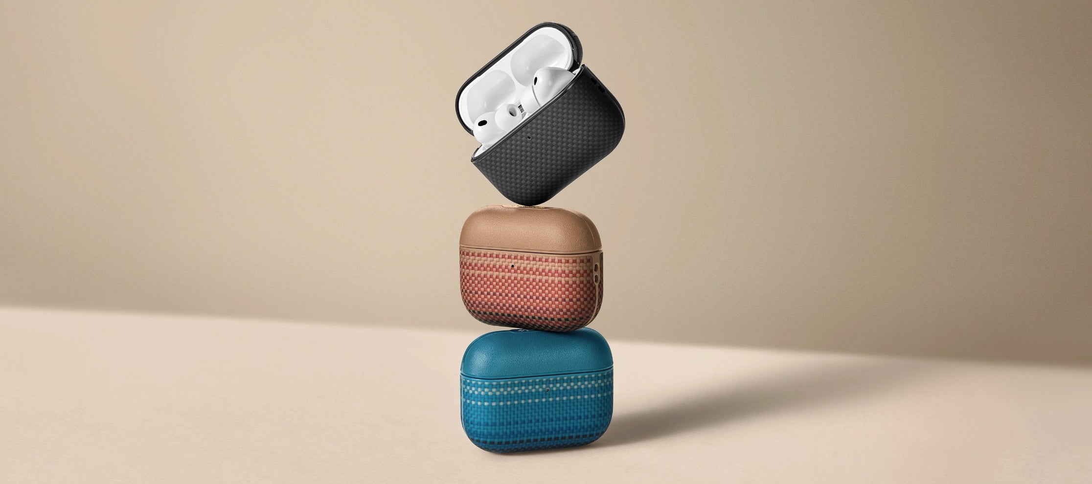 حافظة من ألياف الأراميد لـ AirPods Pro 3 / AirPods Pro 2 / AirPods Pro / AirPods 4