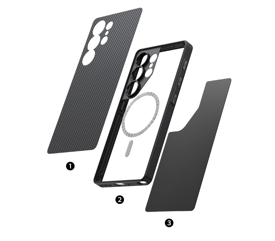 غطاء PinButton لهاتفي Samsung Galaxy S25 / S24 Ultra